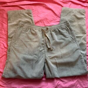 Forever 21 Men's Corduroy Pants - Light Olive Green